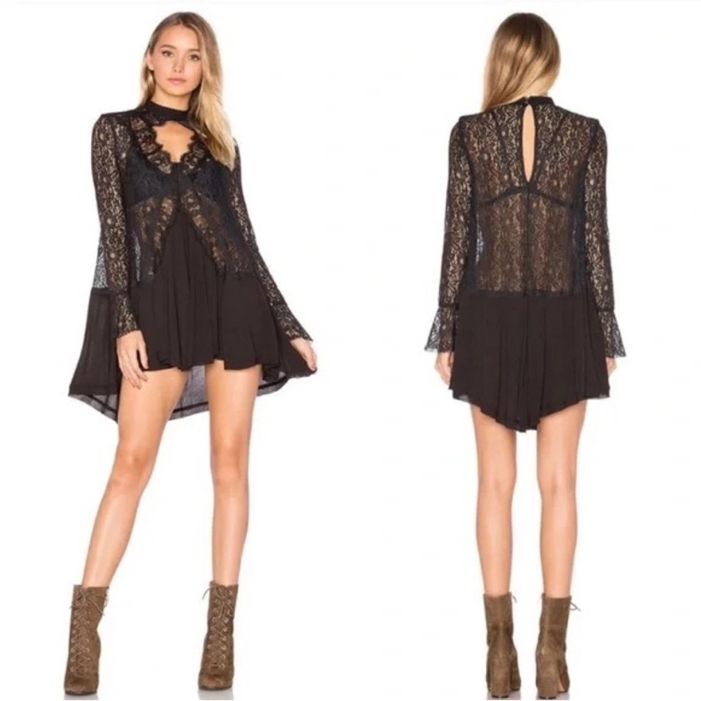 Elegant Black Lace Dress